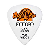 Dunlop 424P.60 Tortex - Set 12 Plettri per Chitarra, 0.60 mm, Colore Bianco/Arancione