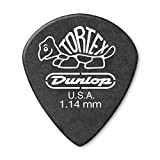 Dunlop 482 TORTEX PITCH BLACK JAZZ III Picks (12-Pack) 1.14 mm