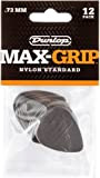 Dunlop max-grip nylon plettri standard Confezione da 12 .73 mm White Black Red Blue