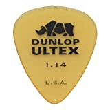 Dunlop Ultex - 12 x plettri per chitarra, standard max grip, 1,14 mm, in pratica confezione di latta