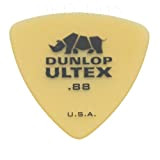 Dunlop Ultex - Plettri triangolari per chitarra, 0,88 mm, in una pratica scatola di latta (confezione da 12).