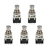 E Support™ 5 X 3PDT 9 Pin Box Stomp pedale interruttore a pedale True Bypass metallo nero
