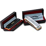 Easttop advanced blues harmonica T008s10 hole C è adatto per studenti adulti professionisti a giocare strumenti armonica (scatola di plastica) ...