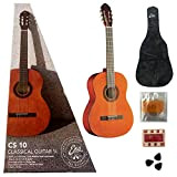 Eko CS-10 Classic Guitar 4/4 Bundle Pack - Chitarra Classica Natural + Borsa Leggera di Trasporto Chitarra + Accordatore Elettronico ...