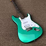 Electric Guitar Gold Powder Green Paint Body Rose Fingerboard Electric Guitar Acoustic Guitars (Color : Guitar Size : 41 Inches)