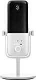Elgato Wave:3 Bianco - Microfono USB a condensatore e soluzione di mixaggio digitale, tecnologia anti-clipping, disattivazione audio capacitiva, streaming e ...