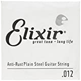 Elixir® Strings Anti-Rust Plated Plain Steel Corda Singola (.012)
