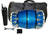 Enorme Basket 1071 - Dholak musicale in legno con kit completo di attrezzi (blu cielo scuro)