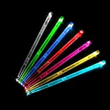 Eqwr LED Tamburo bastoni Bacchette per Batteria Luminose up Tamburo bastoni Illuminato al Buio,Vero Effetto Arcobaleno,Imposta Il Tuo sul Fuoco ...