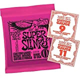 Ernie Ball 2223 Super Slinky 09-42 Electric Guitar String Set w/ Extra Plain Single E & B