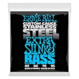 Ernie Ball, Extra Slinky Stainless Steel, Corde per basso elettrico, diametro 40-95