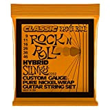 Ernie Ball, Hybrid Slinky Classic Rock n Roll, Corde per chitarra elettrica avvolte in puro nichel, diametro 9-46