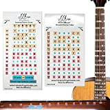 Fantastic Guitar Finger Guide - Adesivi per tastiera per chitarra elettrica e acustica Frets 1-24