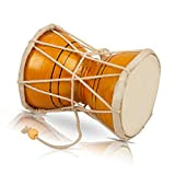 Fatto a mano in legno e cuoio classico indiano folk Dumroo Damroo Damaru set di tamburi a mano percussioni decorative ...