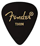 Fender® »351 SHAPE CLASSIC PICKS« Plettri in celluloide - Forma: 351-12 Pezzi - Thin - Colore: Nero
