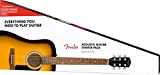 Fender FA-115 Dreadnought 6 corde chitarra acustica Pack in Sunburst. Gig Bag, Picks, Strap, Corde, e lezioni di chitarra online ...