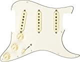 Fender PickGuard Pre-cablato Strat Negozio Personalizzato Fat 50's - S / S / S - Pergamment White
