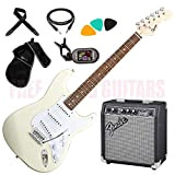 FENDER Squier Stratocaster BULLET ATW SSS colore bianco chitarra elettrica Amplificatore Borsa Accordatore ecc.