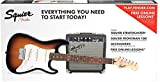 Fender Squier Stratocaster SSS Pack 10G BSB Kit Chitarra Elettrica Brown Sunburst con Amplificatore e Accessori