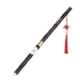 Festnight Detchable Natural Black Bamboo Bawu Ba Wu Flauto Traverso strumento musicale tubo a Key G per principianti amanti della ...