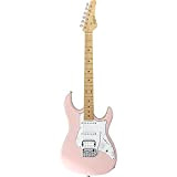 FGN Guitars Odyssey - Chitarra elettrica tradizionale con custodia inclusa, colore: Rosa