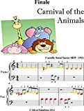 Finale Carnival of the Animals Beginner Piano Sheet Music with Colored Notes (English Edition)