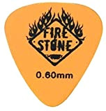 Fire Stone Plettro, Plectrum/Pick Delrin Tex, Forma 351, Version Popolare, 0.60 mm, Arancione, 12 Pezzi