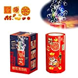 Firework Bubble Machine, Fireworks Bubble Maker, Automatic Bubble Machine with Light, Outdoor Party Atmosphere Maker (20 Hole)