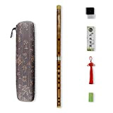 Flauto Dizi in bambù per principianti, tonalità Do/Re/Mi/Fa/Sol, con membrana, colla e protezione, strumento tradizionale cinese, Key of C