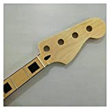 FMOPQ Maple 20 Fret Neck for Electric Jazz Bass Guitar Neck Parts Replacment Guitar Neck for Replacement Parts of Musical ...