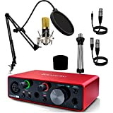 Focusrite Interface Audio Scarlett Solo 3ª Gen + Berlín Micrófono Estudio Gold PRO Pack