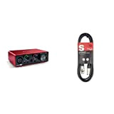 Focusrite MOSC0024 Scarlett Solo 3rd GenInterfaccia audio USB da 2 ingressi e 2 uscite, Chitarra/Basso & Stagg High Quality XLRf ...