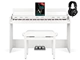 FunKey DP-1088 WM Pianoforte digitale bianco opaco Set con panca, cuffie e guida (tedesco)