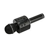 Fuwe Elegante Microfono con Riduzione del Rumore Doppia Connessione 4 in 1 Microfono per Karaoke Wireless Portatile per Auto a ...