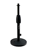 Gator Frameworks - GFW-MIC-0601 - stand da tavolo a base rotonda da 6" per microfono c/morsetto a torsione