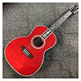 GaYouny Chitarra Solido Cedro O Abete Rosso 45s Stile 49"Classica Chitarra Acustica con Guscio di Intarsiato (Color : Guitar, Size ...
