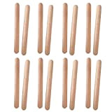 GCDN Set di 8 paia di strumenti a percussione musicali, in legno naturale, lunghezza 20 cm, per bambini e adulti