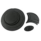 GeKLok - 10 cuscinetti silenziatori per batteria, silenziatori per esercizi a tamburo, silenziatori per tamburo, silenziatori in schiuma di gomma, ...