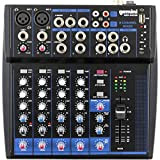 Gemini Sound GEM-08USB - Audio Mixer Analogico Compatto a 8 Canali con 2 Canali MIC, 3 Bande EQ, Riproduzione USB ...