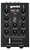 Gemini Sound MM1BT Bluetooth a 2 Canali Dual MIC Input Stereo 2-Band Rotary Compact DJ Podcast Mixer con Crossfader e ...