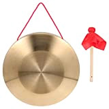 Generic Gong con mazzetto, 22 cm Tam Tam Gong Tradizionale Strumento a Percussione Cinese, Rame Decorativo Chau Gong per Casa ...