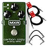 Getue MXR M169 Carbon Copy Analog Delay Pedal Bundle with 2 Patch Cables And 2 Instrument Cables