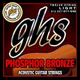 GHS™ Strings »PHOSPHOR BRONZE - 615-12-STRING ACOUSTIC GUITAR« Corde per Chitarra Acustica 12-Corde - Phosphor Bronze - Light: 011-048