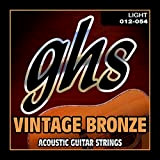 GHS™ Strings »VINTAGE BRONZE™ VN-L ACOUSTIC GUITAR« Corde per Chitarra Acustica - 85/15 Bronze - Light: 012-054