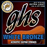 GHS Strings"WHITE BRONZE WB-XL ACOUSTIC GUITAR" Corde per Chitarra Acustica - Alloy 52™ - Extra Light: 011-048