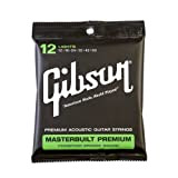 Gibson MB12 Masterbuilt Premium Set di corde per chitarra Western, 012-053