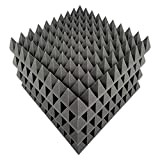 GMP Tech Beauty of Sound - Schiuma fonoassorbente autoadesiva, a forma di piramide, 50 x 50 x 8 cm