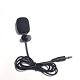 GNAUMORE Microfono Condensatore Omnidirezionale con Clip,Microfono Lavalier,Esterno Microfono,Microfono Condensatore Omnidirezionale,3.5mm Mini Microfono,per Videocamere,Registratori Audio