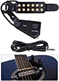 Golden Apple 12 SoundHole - Trasduttore elettrico acustico per chitarra acustica, preamplificatore magnetico con controllo tono e volume, lunghezza cavo ...