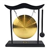 Goodyouge Gong con bacchetta piccolo vento Gong in ottone Desktop Gong Tam Gong (tipo 1)